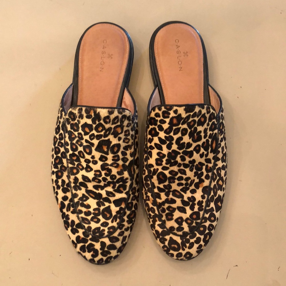 Caslon leopard mules